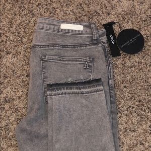 NWT articles of society cropped gray jeans
